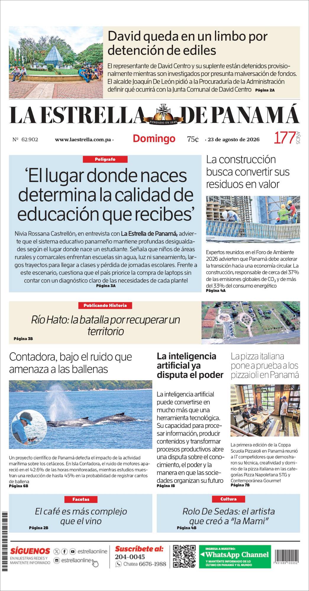 Portada del impreso del 23 de agosto de 2026