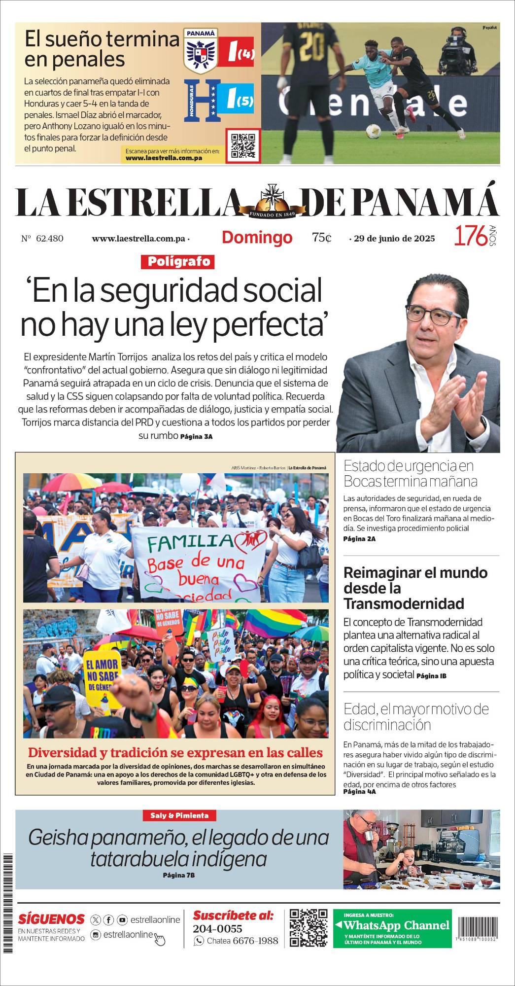 Portada del impreso de 29 de junio de 2025