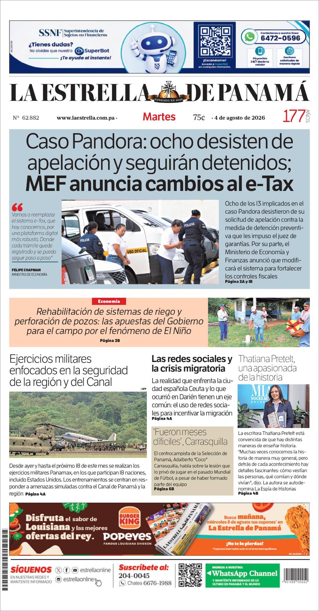 Portada del impreso del 4 de agosto de 2026