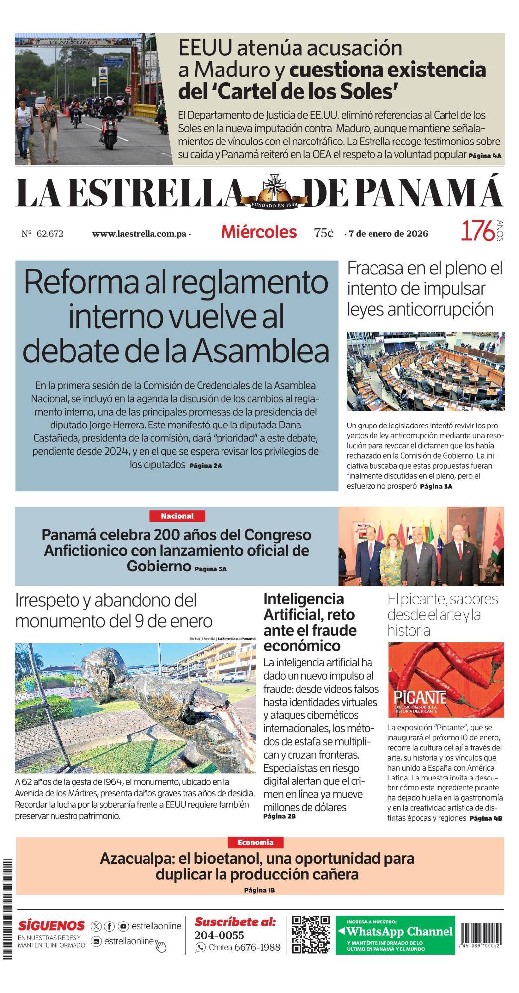 Portada del impreso del 7 de enero de 2026