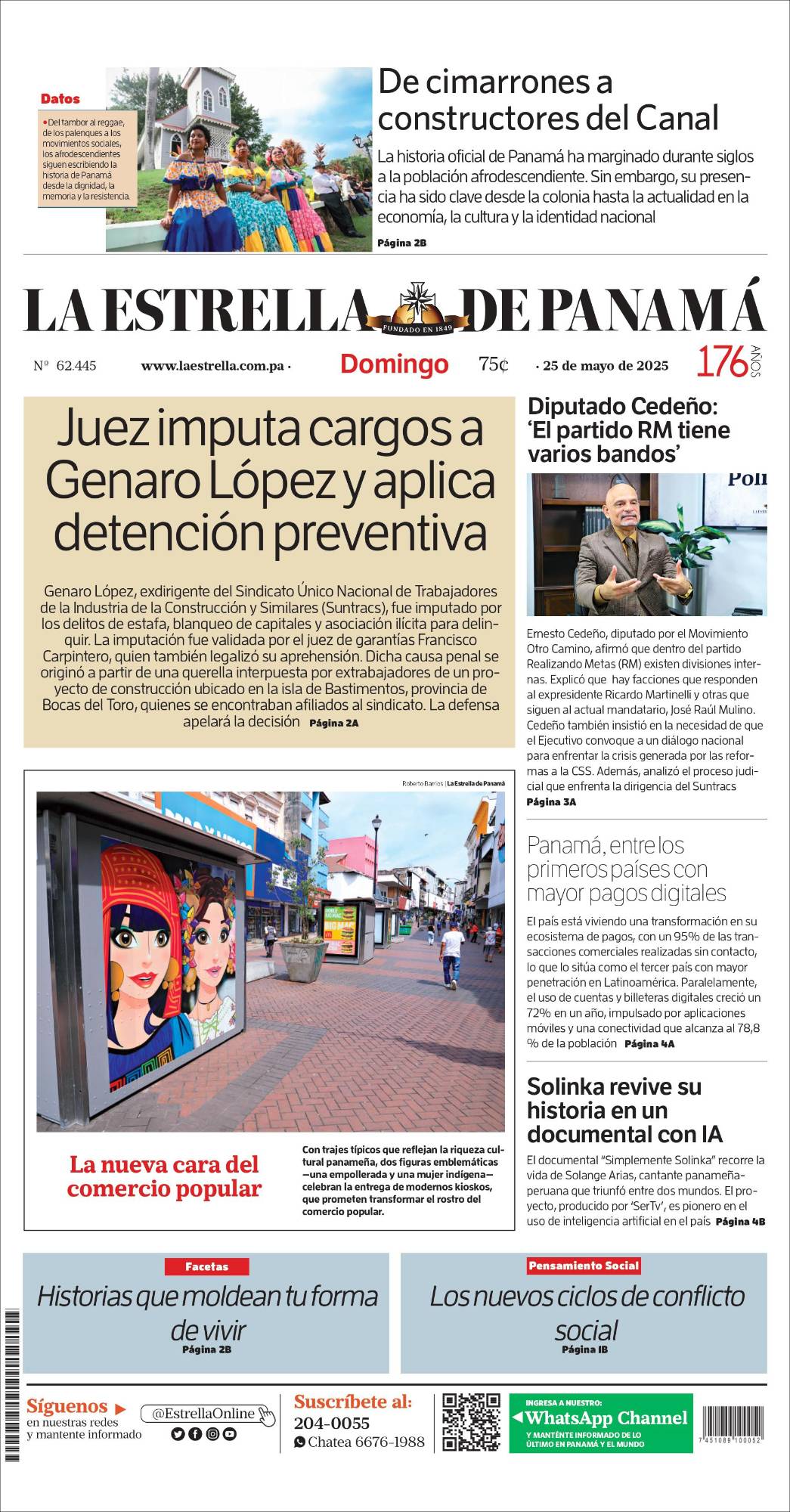 Portada del impreso de 25 de mayo de 2025