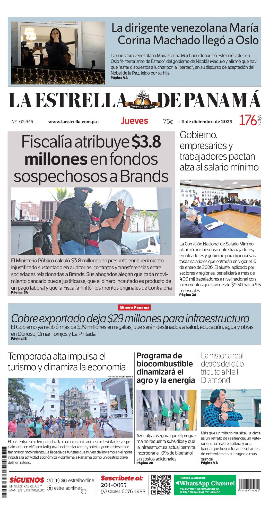 Portada del impreso del 11 de diciembre de 2025