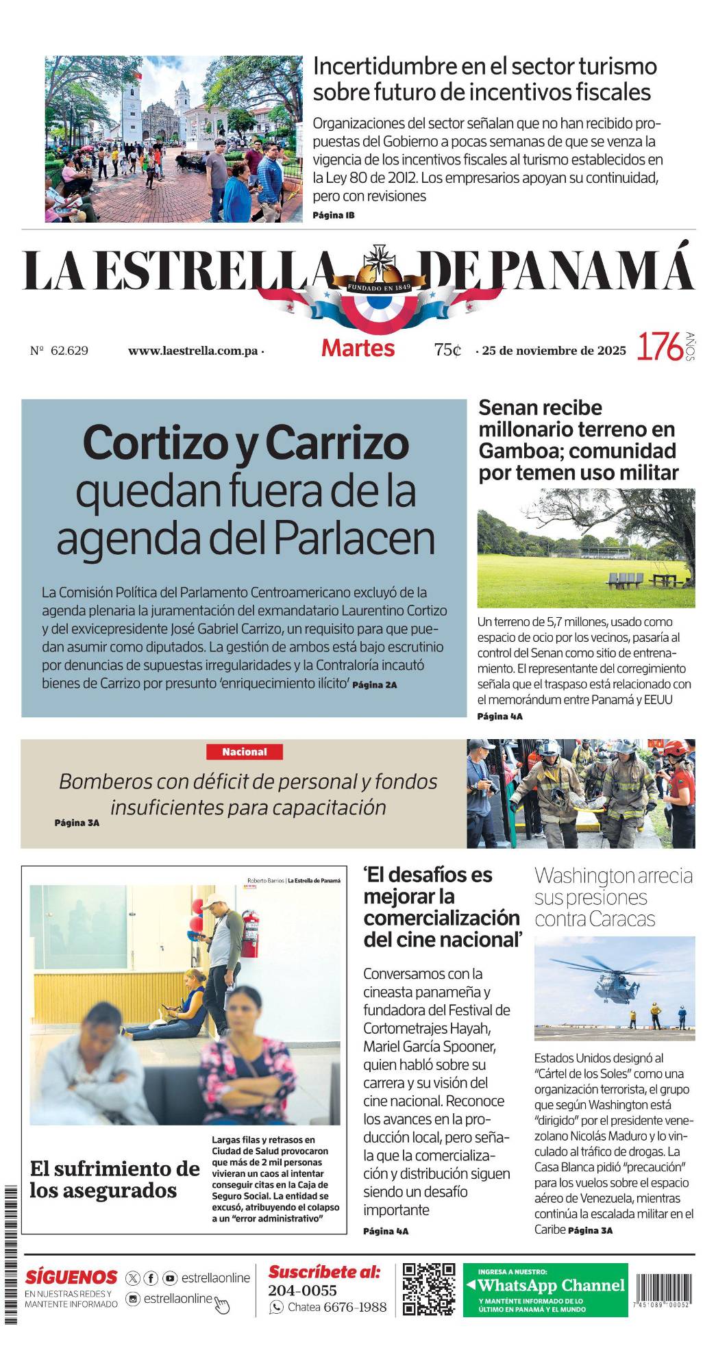 Portada del impreso del 25 de noviembre de 2025