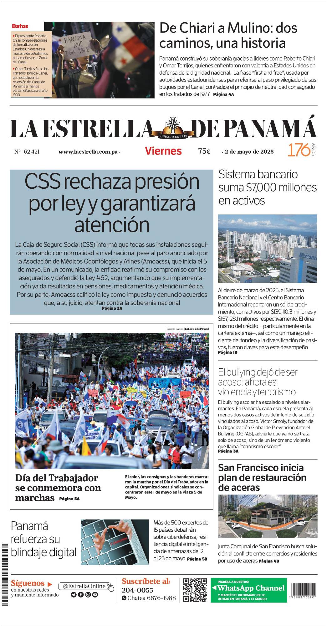 Portada del impreso de 2 de mayo de 2025