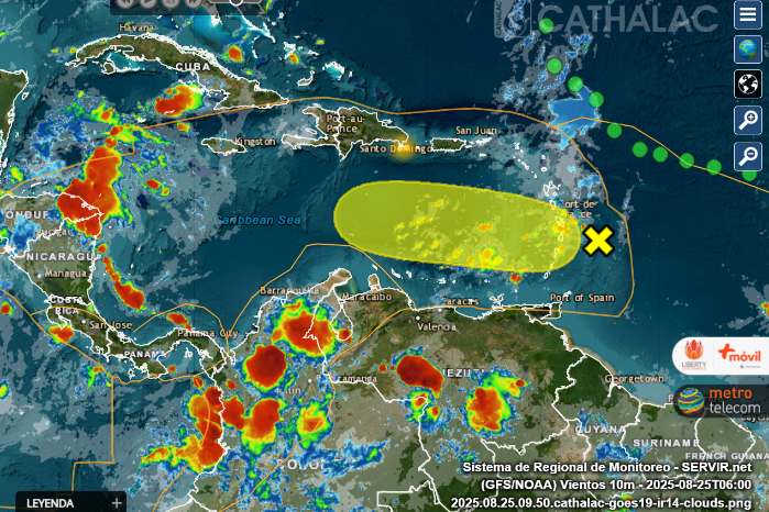 Muestra del Sistema de Regional de Monitoreo de Cathalac.