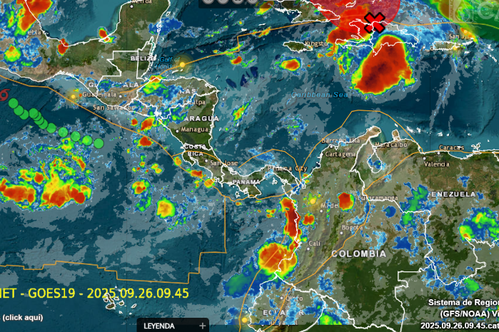 Muestra del Sistema de Regional de Monitoreo de Cathalac.