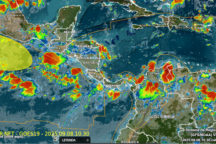 Muestra del Sistema de Regional de Monitoreo de Cathalac.