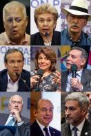 Combo de fotografías de archivo donde aparecen los expresidentes latinoamericanos, de Panamá Ernesto Pérez Balladares (arriba-i) y Mireya Moscoso (arriba-c), de México Vicente Fox (arriba-d), de Bolivia Jorge Quiroga (centro-i), de Costa Rica Laura Chinchilla (centro-c), de Ecuador Jamil Mahuad (centro-d), de Colombia Andrés Pastrana (abajo-i), de México Felipe Calderón (abajo-c), y de Paraguay Mario Abdo Benítez (abajo-d).