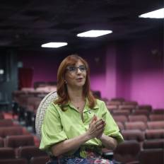 La actriz, directora y gestora cultural Stella Lauri durante la entrevista sostenida con La Estrella de Panamá en el Teatro La Estación.