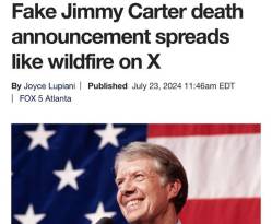 Es falso que el expresidente de Estados Unidos ha fallecido.