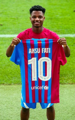 El jugador del FC Barcelona Ansu Fati.