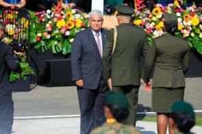 El presidente de la República, José Raúl Mulino, participó ayer en el cambio de mando del Senafront.