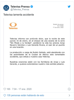 Comunicado de Televisa.