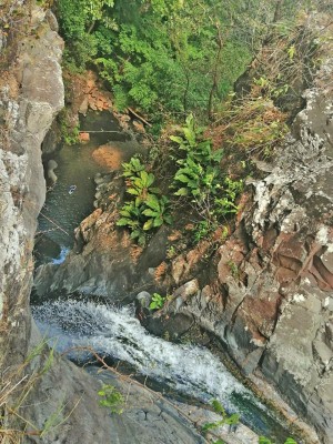 Vista desde la cima de la cascada.