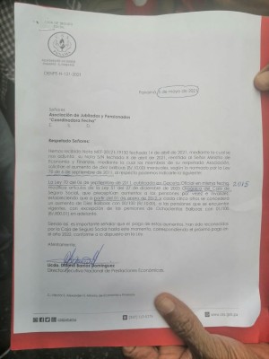 Respuesta del director Ejecutivo Nacional de Prestaciones Económicas, Didimo Barrio Domínguez
