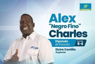 “Negro Fino” Charles, candidato a diputado por el circuito 8-4.