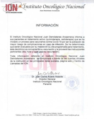 Comunicado del ION