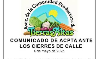 Comunicado de la Asociación de la Comunidad Productora de Tierras Altas.