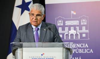 El presidente José Raúl Mulino en su conferencia de prensa de este jueves 27 de marzo.