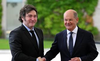 Javier Milei y Olaf Scholz