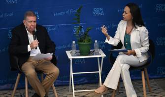 Rueda de prensa del cierre de campaña de Edmundo González Urrutia y María Corina Machado