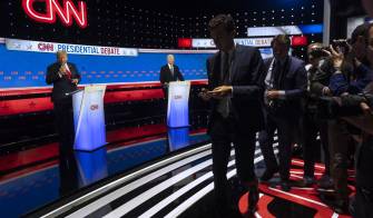 La primera sensación es que Trump se impuso en el debate pero no por méritos, sino más bien por deméritos de su rival.
