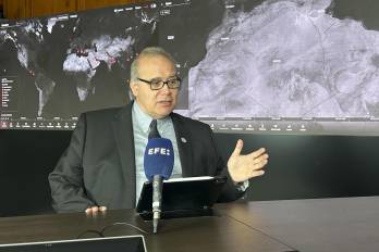 El economista jefe de la FAO, el peruano Máximo Torero, durante una entrevista con EFE este viernes en Roma (Italia).