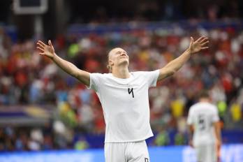 El delantero de Noruega, Erling Haaland.
