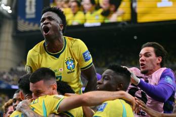 Jugadores de la selección de Brasil.