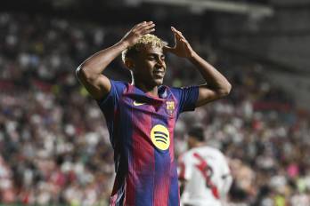 El delantero del FC Barcelona Lamine Yamal.