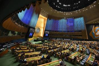 Vista de la participación en la Cumbre del Futuro en la ONU.