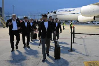 Jugadores de la selección de Irán en su llegada a México para el Mundial 2026.