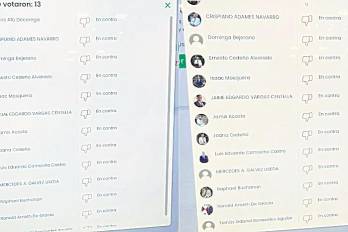 Pruebas de diputados que votaron en contra del proyecto compartida por Bloise en sus redes sociales.