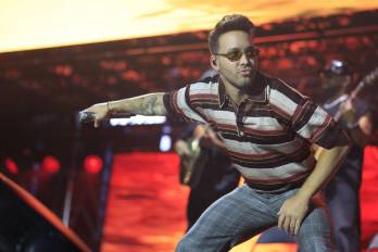 El cantante estadounidense Prince Royce, durante el concierto ofrecido este viernes en Zaragoza.