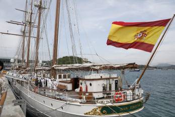 El buque escuela Juan Sebastián Elcano se encuentra por estos días en la Terminal de Cruceros de Amador.