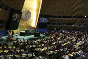 El Secretario General de la ONU, Antonio Guterres, habla durante el Debate General de la Asamblea General de las Naciones Unidas en la sede de la ONU en la ciudad de Nueva York el 23 de septiembre de 2025.