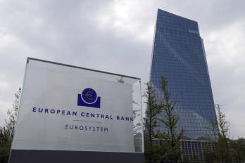 Sede del Banco Central Europeo (BCE), tras una reunión del consejo de gobierno del BCE en Fráncfort, Alemania.