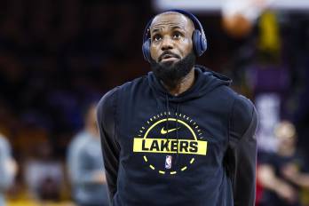El jugador de Los Angeles Lakers LeBron James.