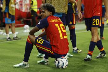 El delantero de la selección española Lamine Yamal.