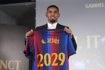 El delantero brasileño de 29 años Gabriel Jesús.