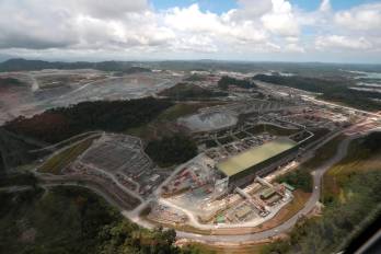 Vista panorámica del proyecto minero Cobre Panamá, en Donoso, Colón.