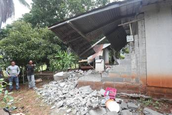 Una casa en el sector de La Casica en Tonosí sufrió daños de consideración.