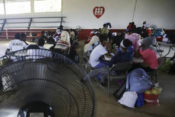 Migrantes en la organización Fe y Alegría, en Ciudad de Panamá.