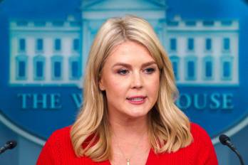 La secretaria de prensa Karoline Leavitt.