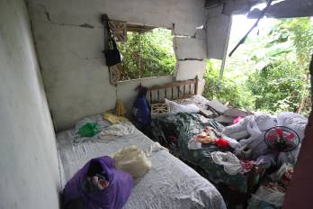 Muchas casas quedaron totalmente destruida a raíz del terremoto 7.5.