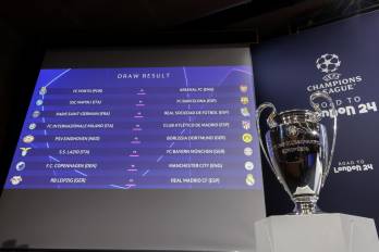 Tabla de emparejamientos de los octavos de final de la Liga de Campeones.