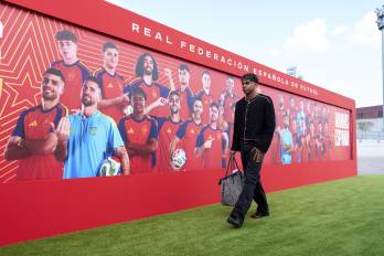 El jugador de la selección española de fútbol, Lamine Yamal.