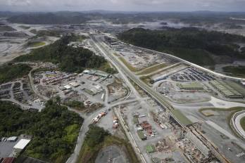 Fotografía aérea de archivo que muestra el proyecto Minera Panamá, filial de la canadiense First Quantum Minerals, en Donoso.