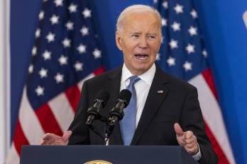 El presidente de Estados Unidos, Joe Biden, pronuncia el último discurso sobre política exterior de su presidencia en el Departamento de Estado en Washington, D. C.