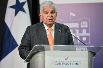 En la imagen el presidente de la República, José Raúl Mulino, durante la conferencia del 8 de mayo de 2025.